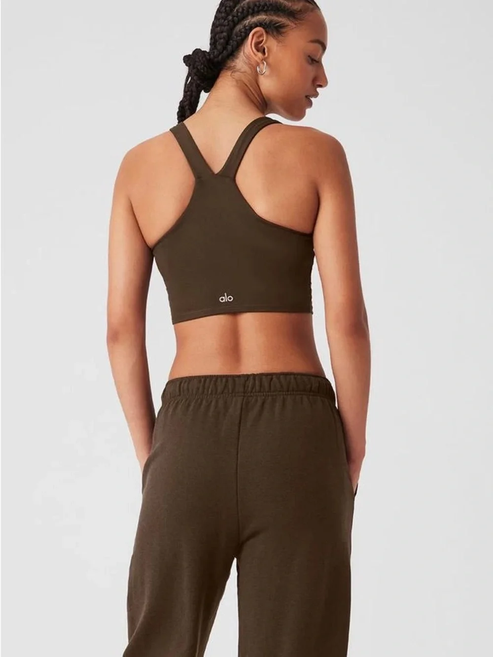 ALO Yoga Airbrush Real Bra Tank Brown